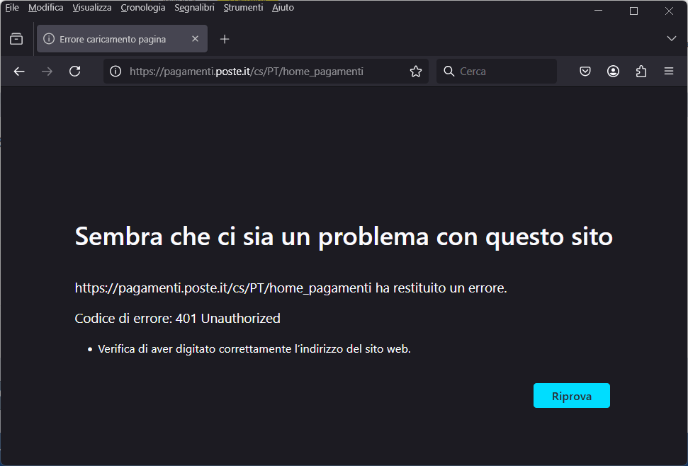 poste sembra che ci sia un problema con questo sito.png