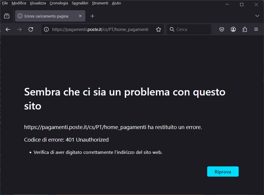 poste italiane errore sito.png
