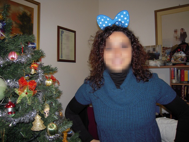 Albero, presepe r fiocco blu